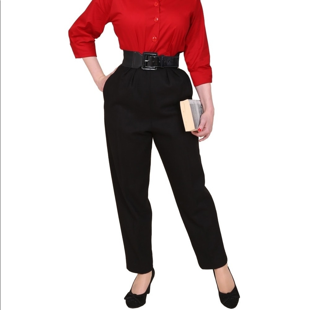 Vivien of Holloway Navy Flannel Natalie trousers